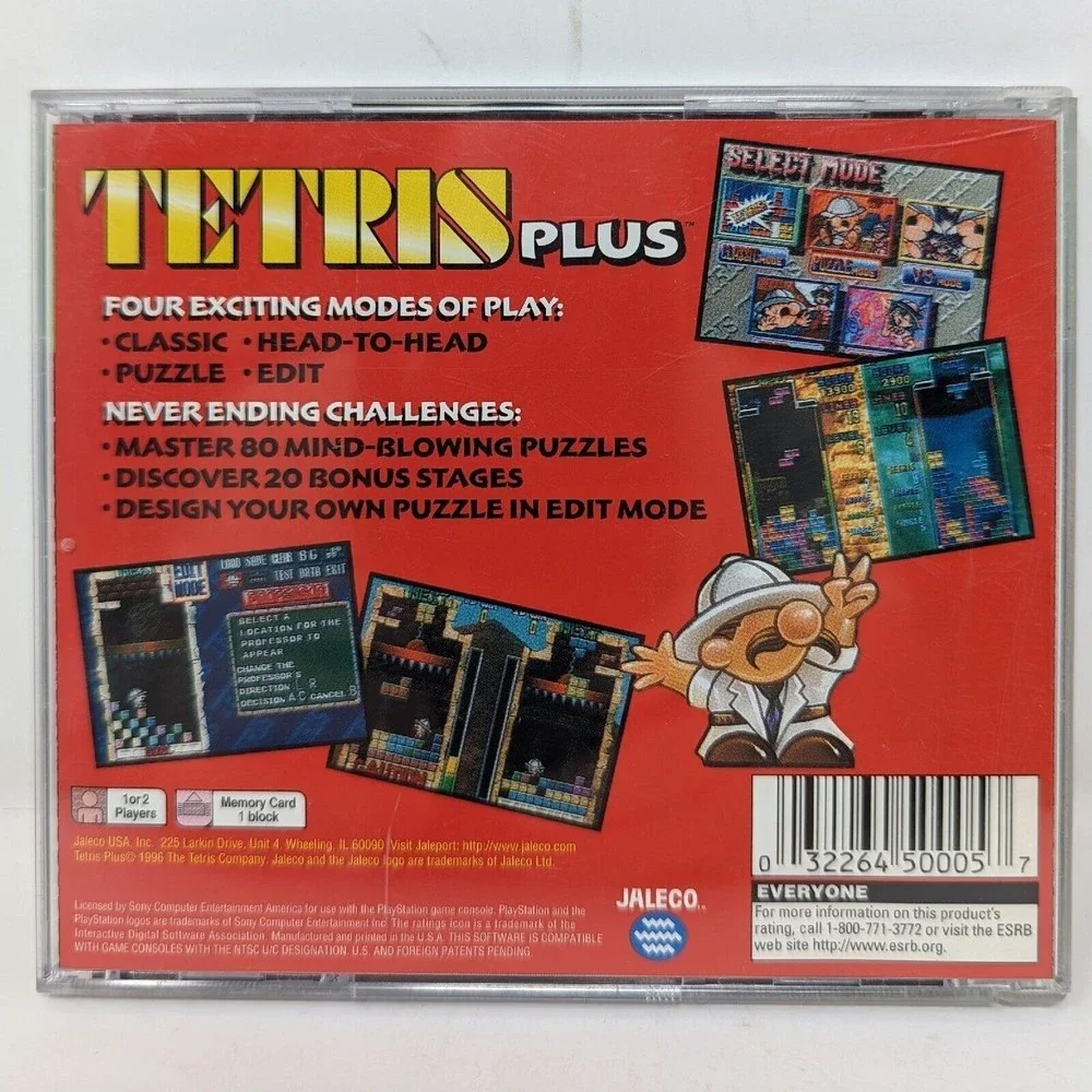 Tetris Plus (Sony PlayStation 1, 1996) Complete With Manual PS1 Greatest Hits